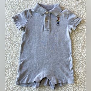 Ralph Lauren Polo Bear Cotton Polo Shortall - 18 months